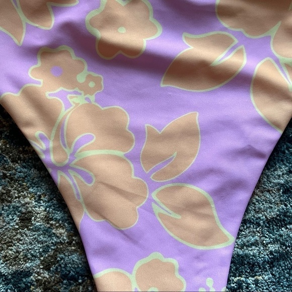 Hibiscus Pink and Orange Bikini Bottoms Small - Picture 5 of 8